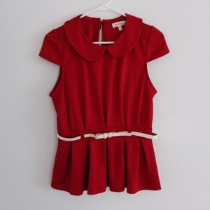 Red peplum