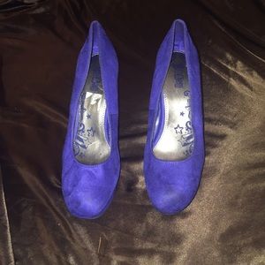 Royal Blue Wedge Pumps