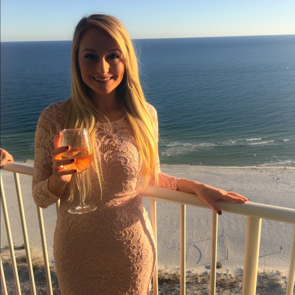 Pink Lace mini dress