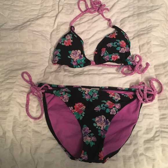 Floral polka dot bikini