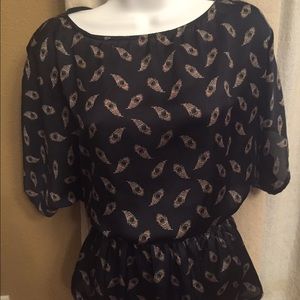 Peacock pattern tunic