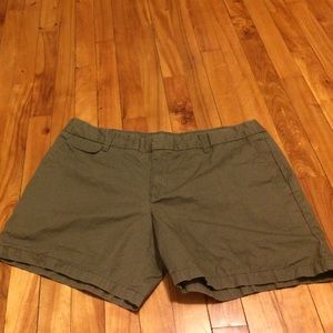 Khaki green shorts, lighter weight