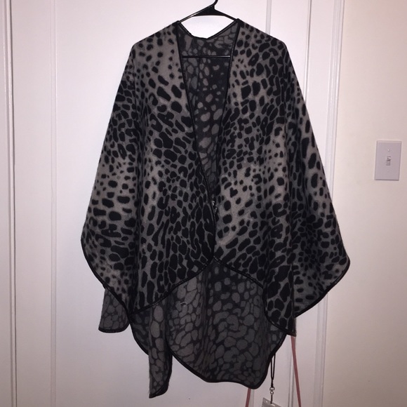 Cheetah print poncho/shawl