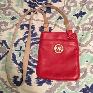 Red Michael Kors Satchel