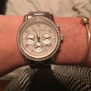 Michael Kors silver watch big face