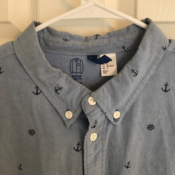 Divided Men's Nautical theme casual button down