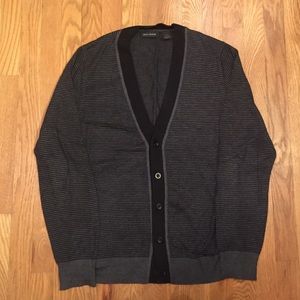 Very Sharp! black and gray striped cardigan