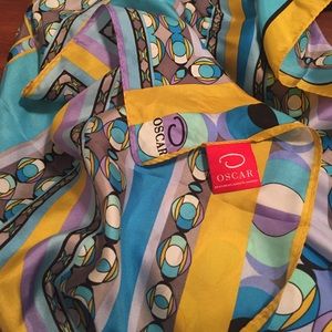 Oscar square 100% silk scarf