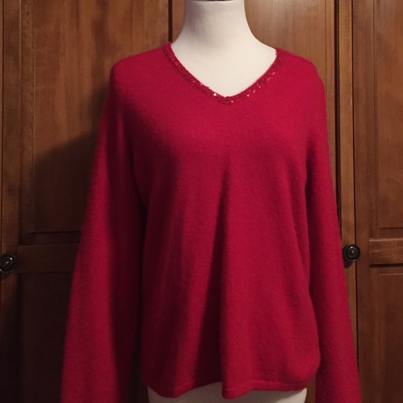 Jones New York Red Cashmere Sweater | Size XL