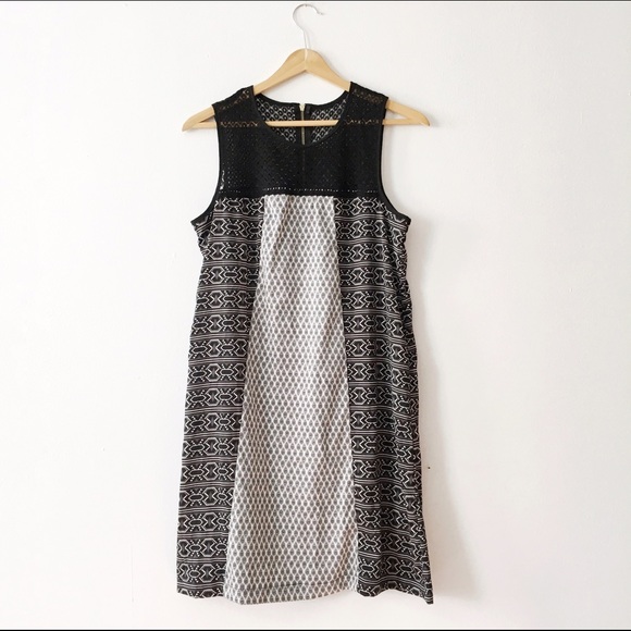 Minimalist Sleeveless Dress with Lace Detailing