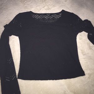 Black mesh crop top