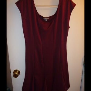 Catherine Malandrino Ponte Burgundy Dress Size 14