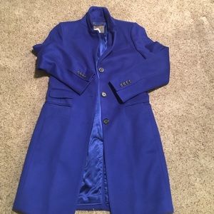 Jcrew royal blue wool coat size 6