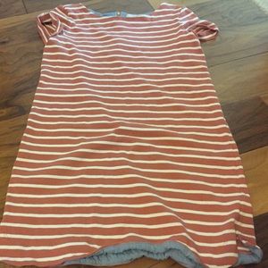 Red and white striped Loft dress size S!
