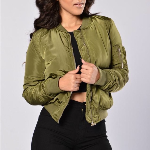 Olive Green Bomber Jacket