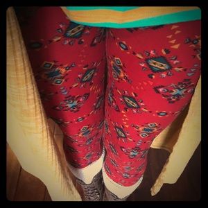 Lularoe Native American OS One Size Leggings New