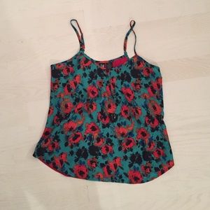 Spaghetti strap multi color top