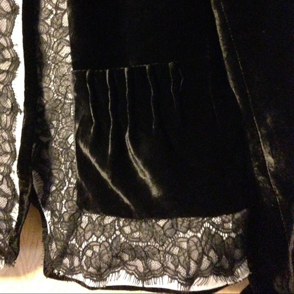 Tahari Black Velvet & Lace Jacket/Blazer - Picture 3 of 4