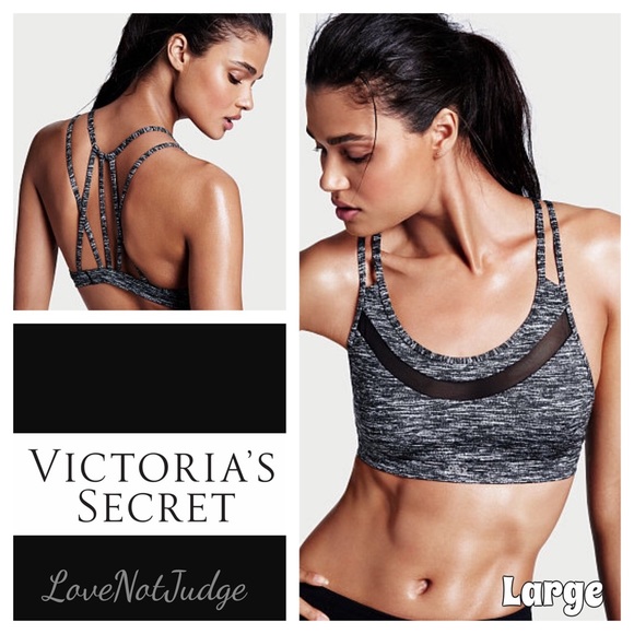 VICTORIAS SECRET strappy back sports bra LARGE