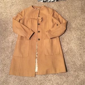 Jcrew camel bow coat size 8