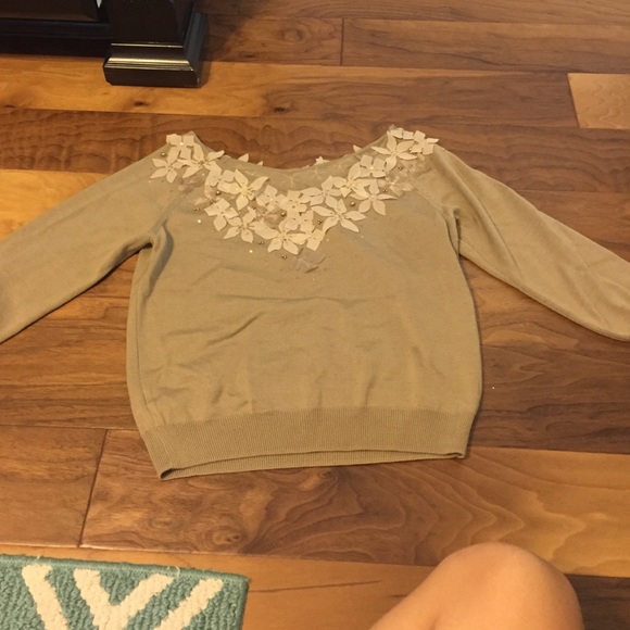 2 tan tops, one sweater one tank. Both size M.