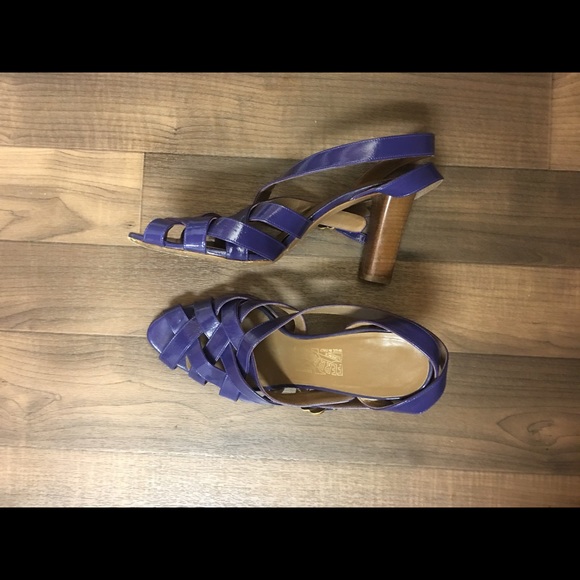 Salvatore Ferragamo Purple Leather Heels SZ 9