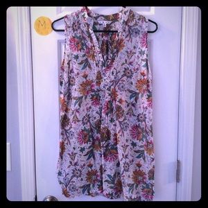 CAbi Floral Tunic Blouse