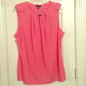 Coral polka for dressy shirt
