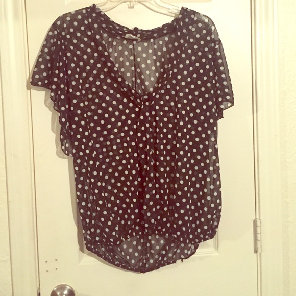 Black polka dot shirt