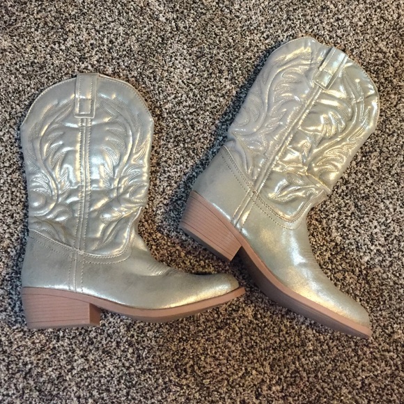 Metallic cowboy boots