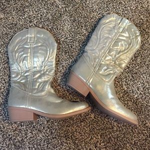 Metallic cowboy boots