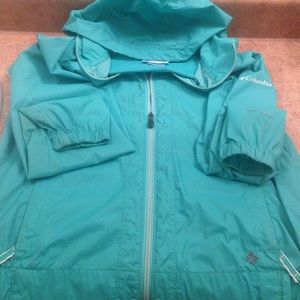 Columbia Rain Jacket (Mint Green/Teal)