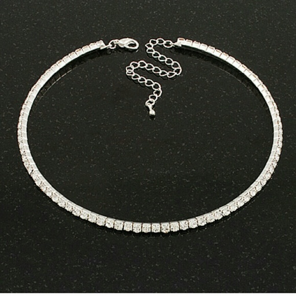 SILVER Sexy Diamond choker 💋last 1💋 - Picture 2 of 4