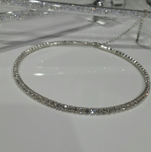 SILVER Sexy Diamond choker 💋last 1💋 - Picture 4 of 4