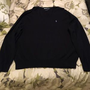Black Polo V-neck sweater