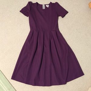 Lularoe deep purple Amelia dress