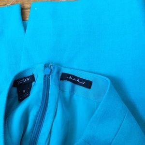 J crew- turquoise No. 2 pencil skirt. Size 8.