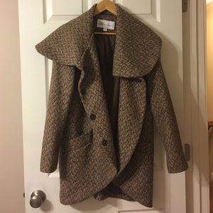 french connection🔸brown tweed coat
