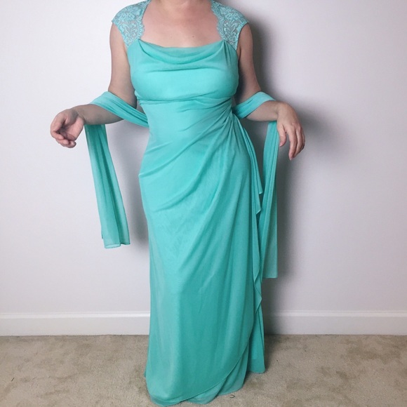 Turquoise prom dress