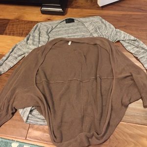 2 cardigans, brown/grey, both from Nordstrom BP XS