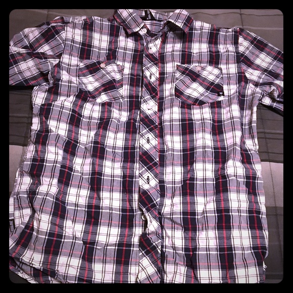 Men's medium flannel fleece long sleeve shirt