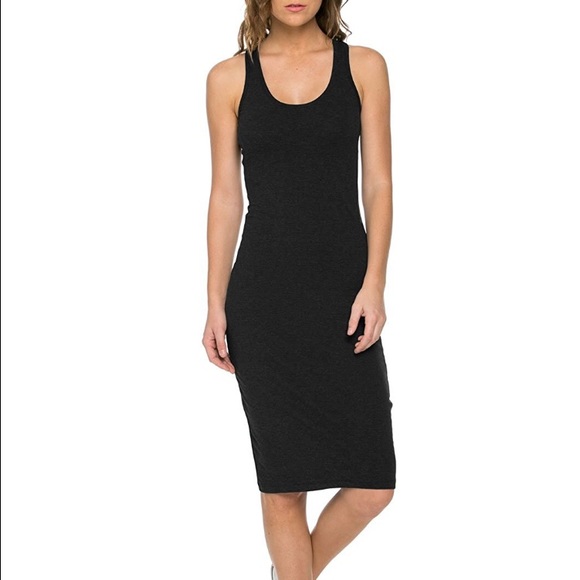 Sleeveless Racer back Tank Midi Casual Dress