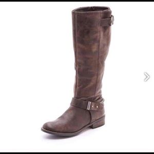 Steve Madden brown leather riding boots