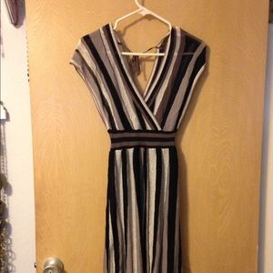 Bebe Sweater Dress - Black/Grey/Silver