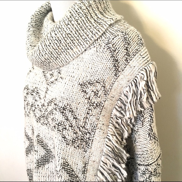 ❄️SALE❄️ Lucky Side Fringe Cowl Sweater - Picture 2 of 4