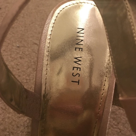 Nine West Gold studded Heels - Picture 2 of 3