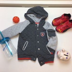 Little Me Boy's Letterman's Hoodie
