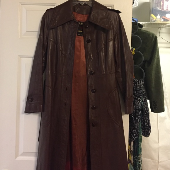 Genuine Leather Overcoat - Picture 1 of 4
