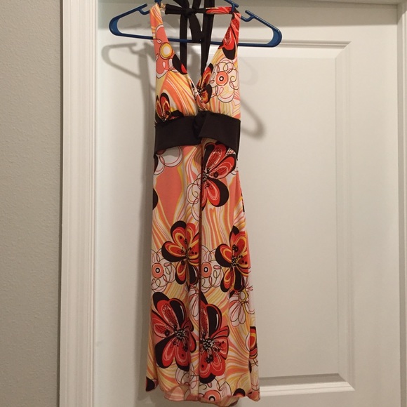 Floral halter dress