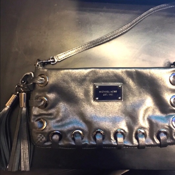 ISO Michael Kors Gunmetal Clutch Bag